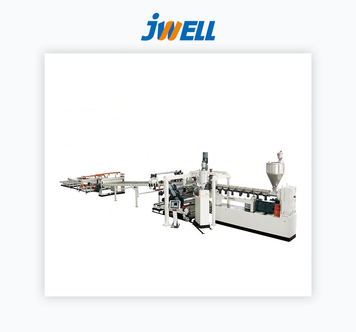 JWELL JW120/38-1400 PC/PMMA/GPPS Plate Extrusion Line