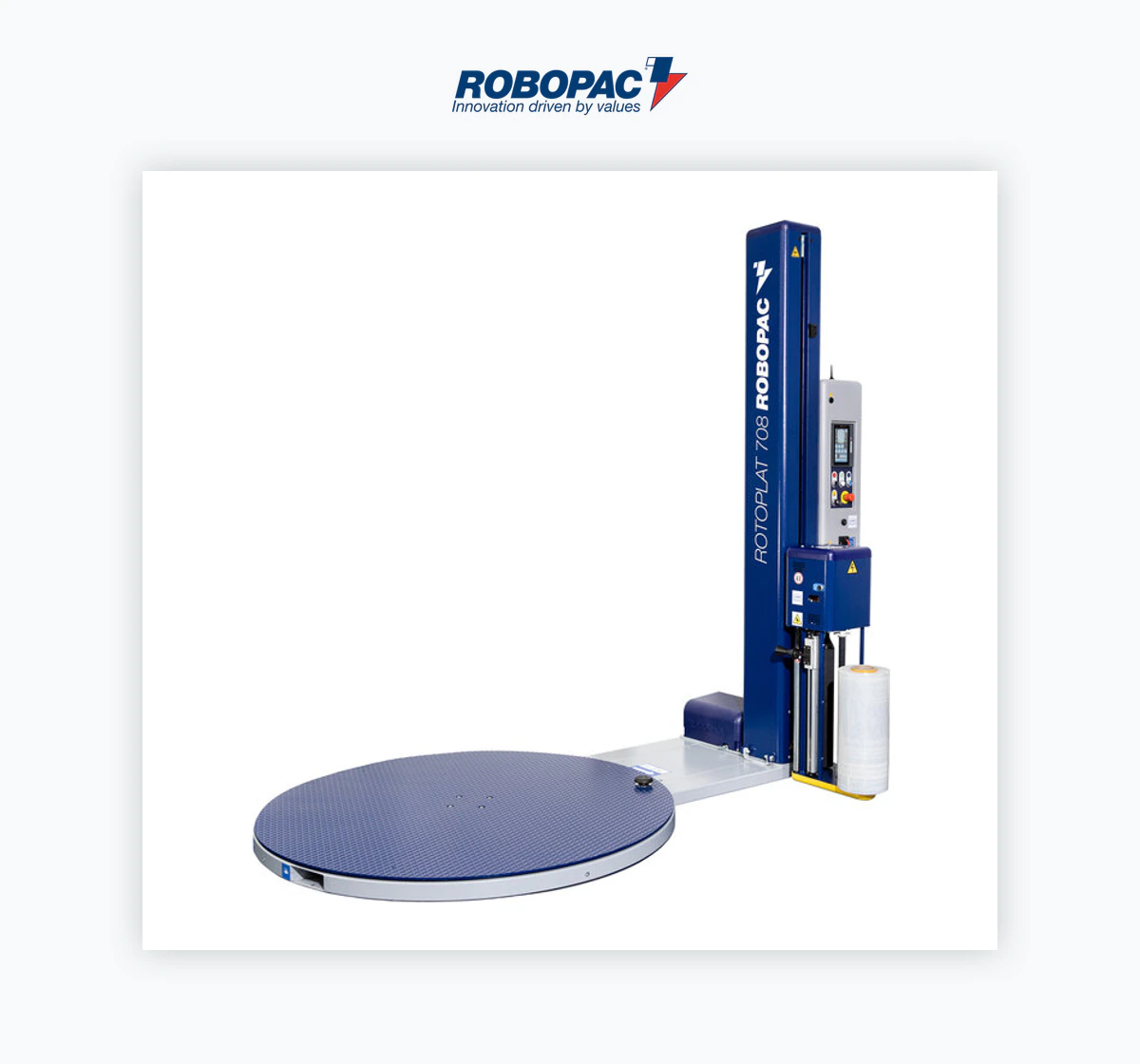 Robopac Masterplat Plus LP Low-Profile Pallet Wrapper